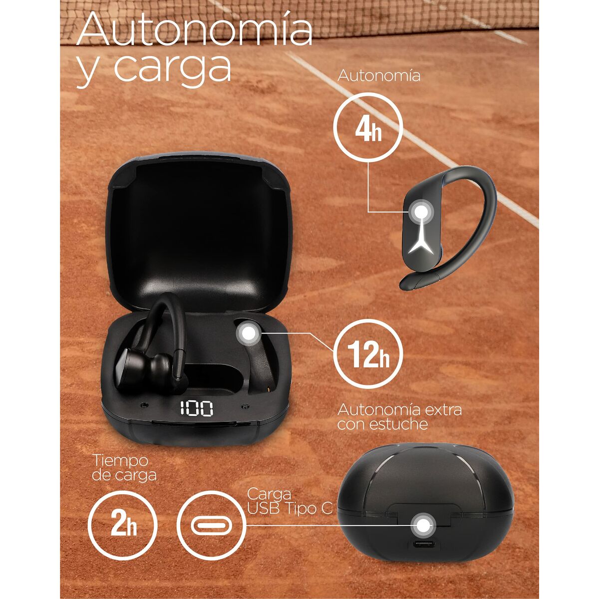 Casque de sport KSIX Sport Buds 2 700 mAh