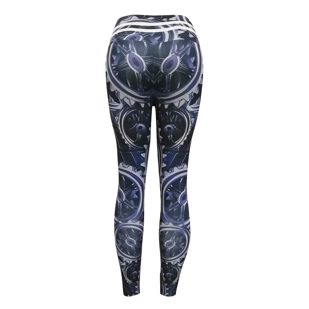 Leggings sport femme fitness Imprimé Leggings taille haute Fitness Sports Running Yoga Pantalons athlétiques leggings sport