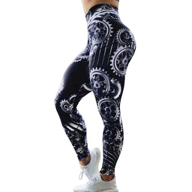 Leggings sport femme fitness Imprimé Leggings taille haute Fitness Sports Running Yoga Pantalons athlétiques leggings sport