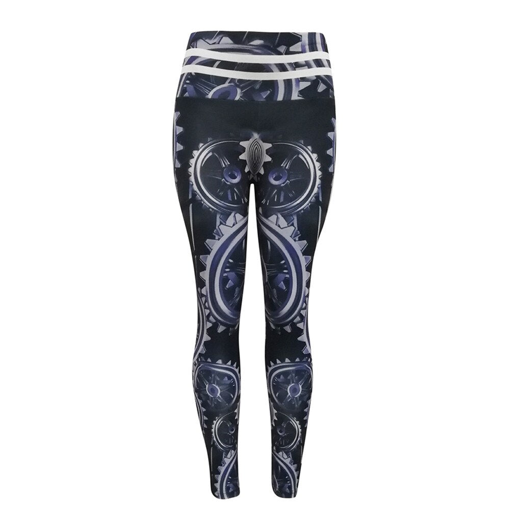 Leggings sport femme fitness Imprimé Leggings taille haute Fitness Sports Running Yoga Pantalons athlétiques leggings sport
